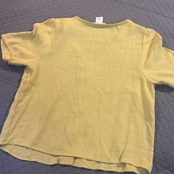 Urban Romantics Mustard Yellow Blouse Sweater Buttonup - Picture 6 of 9